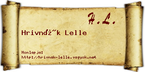 Hrivnák Lelle névjegykártya